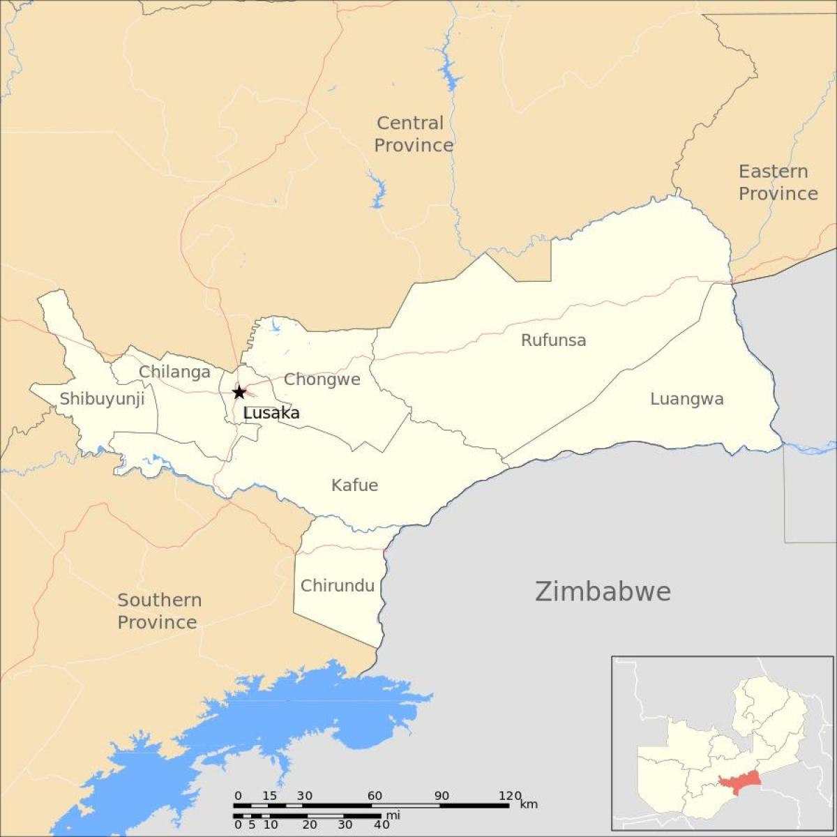 Карта лусака, Замбія